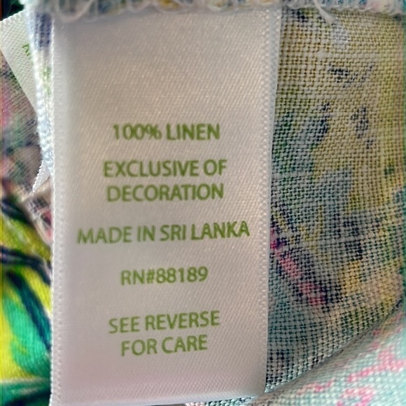 LILLY PULITZER Beach Palazzo Pull On Linen Pants Wish You Were Here Size XS NEW - Picture 7 of 9